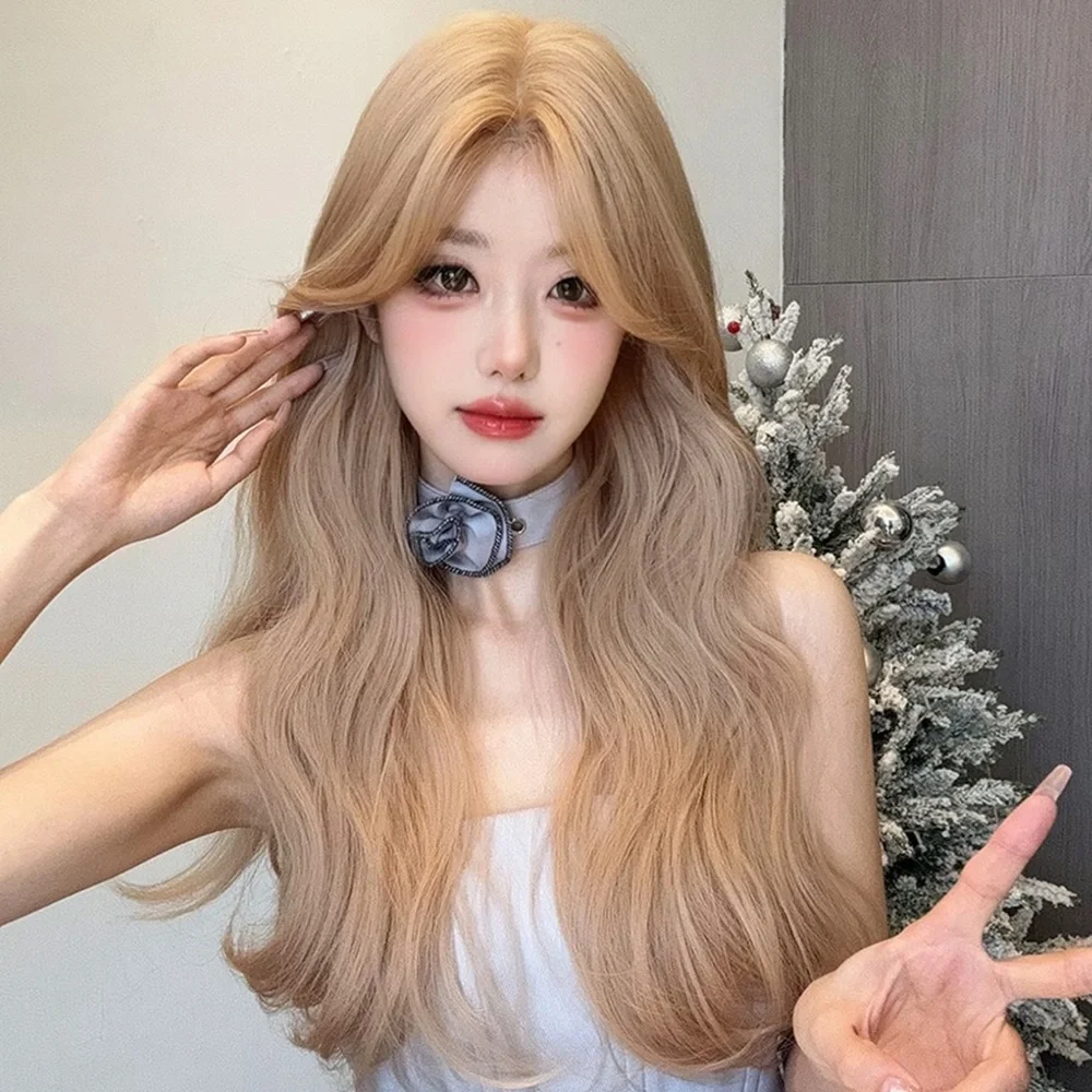 Premium Synthetic 24 Inches Long Wavy Hair Wig - Blonde